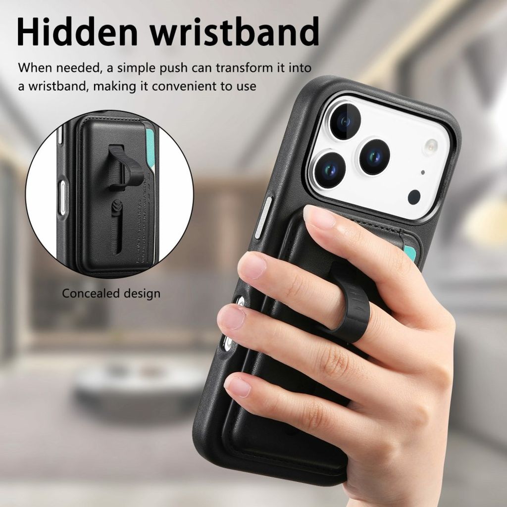 MagSafe-skal med avtagbar korthållare och fingerring till iPhone 18 Pro och 17 Pro - Svart, bild 9