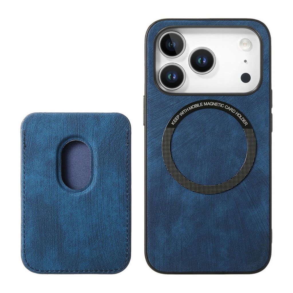 Skal med avtagbar magnetisk korthållare till iPhone 18 Pro och 17 Pro - Marinblå, bild 3