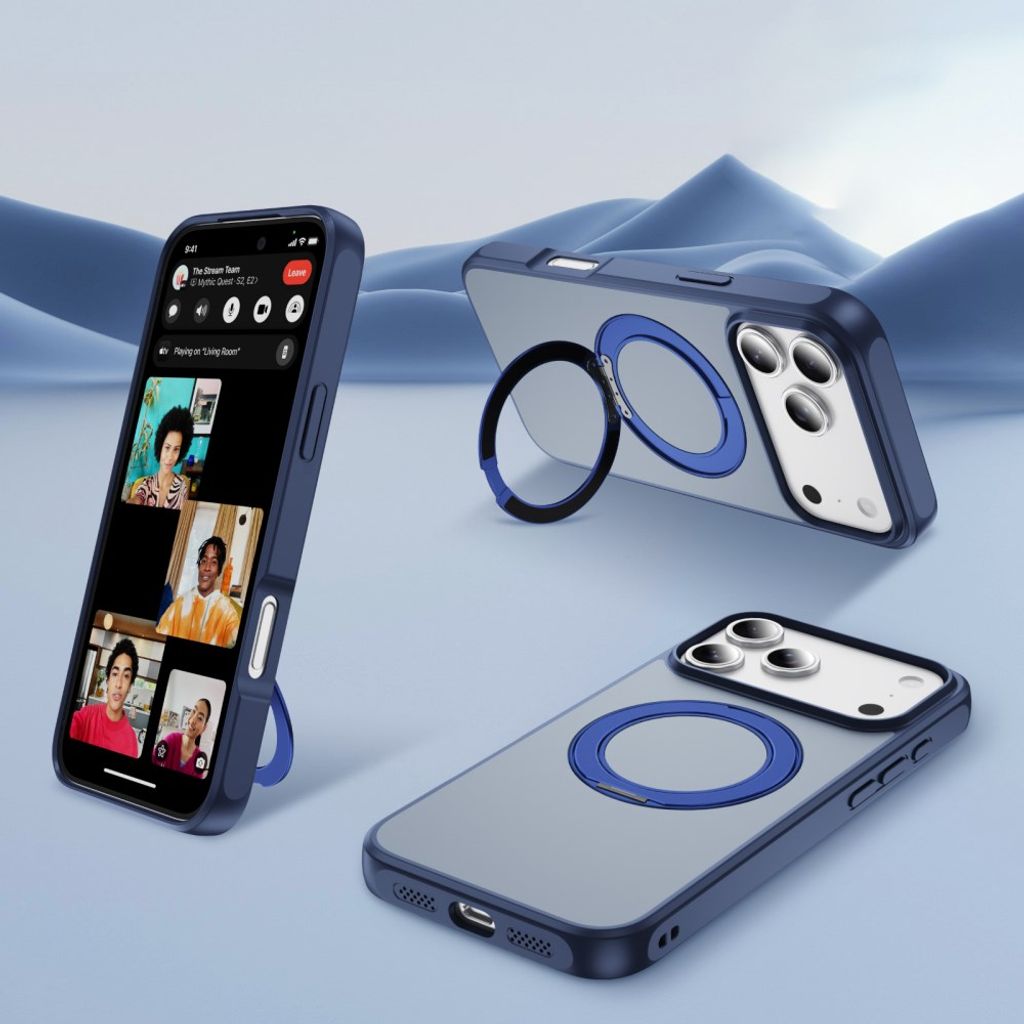 Frostat MagSafe-skal med ringställ till iPhone 18 Pro och 17 Pro - Blå, bild 9