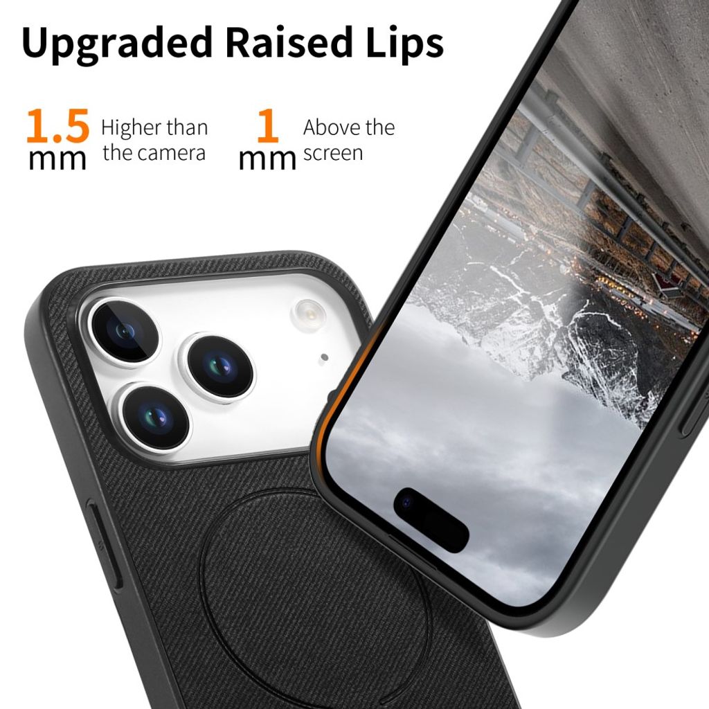 MagSafe-skal med textilbaksida till iPhone 18 Pro och 17 Pro - Svart, bild 4