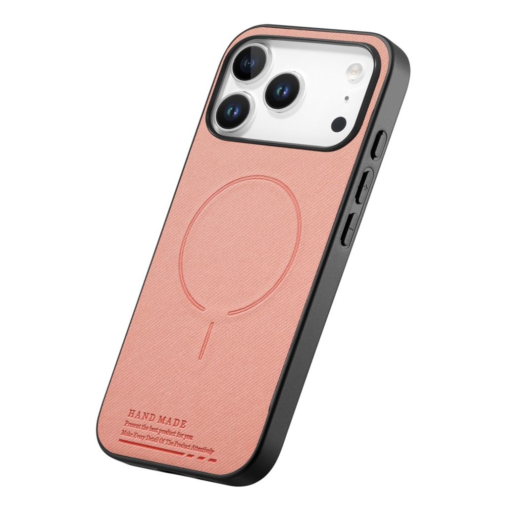 Rosa MagSafe-skal med textilbaksida till iPhone 18 Pro och 17 Pro, bild 2