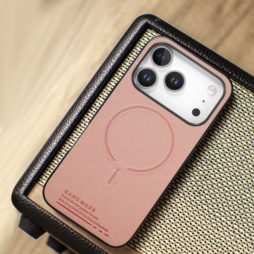 Rosa MagSafe-skal med textilbaksida till iPhone 18 Pro och 17 Pro, bild 7