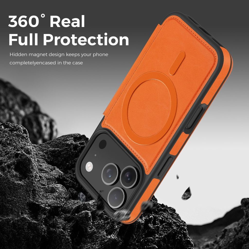 Orange plånboksfodral med MagSafe till iPhone 18 Pro och 17 Pro, bild 6