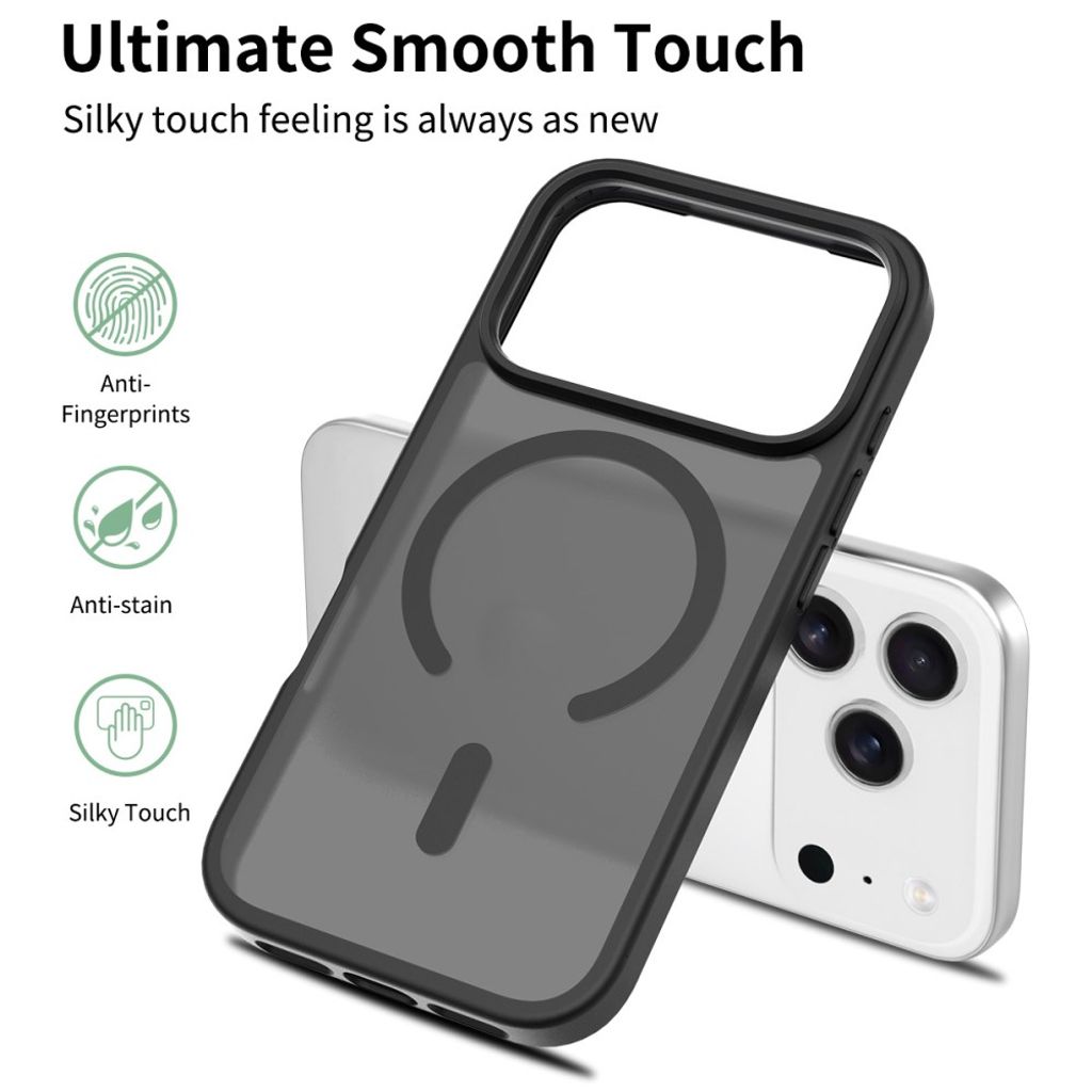 Matt svart MagSafe-skal med frostad baksida till iPhone 18 Pro/17 Pro, bild 4