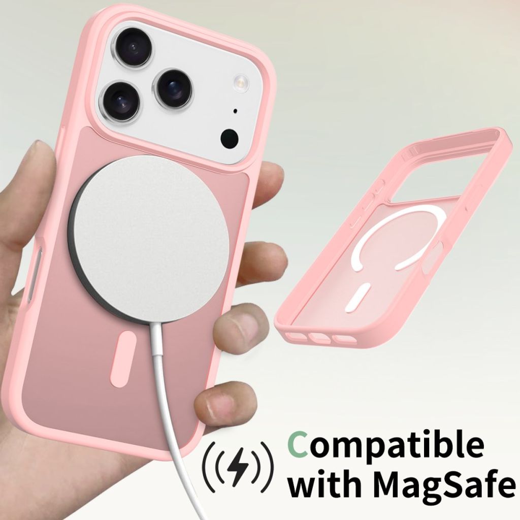 Matt rosa MagSafe-skal med frostad baksida till iPhone 18 Pro/17 Pro, bild 5