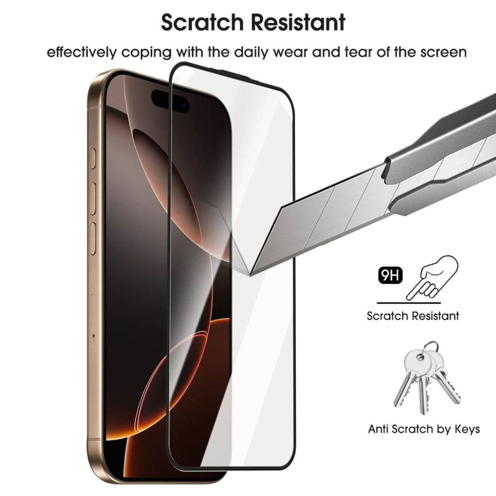 Heltäckande skärmskydd i 9H-glas till iPhone 18 Pro och 17 Pro, bild 2