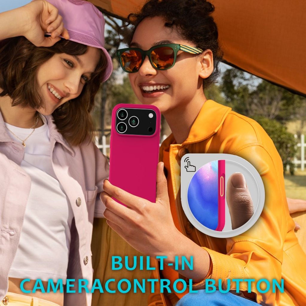 Cerise silikonskal med mikrofiberfoder till iPhone 18 Pro och 17 Pro, bild 7
