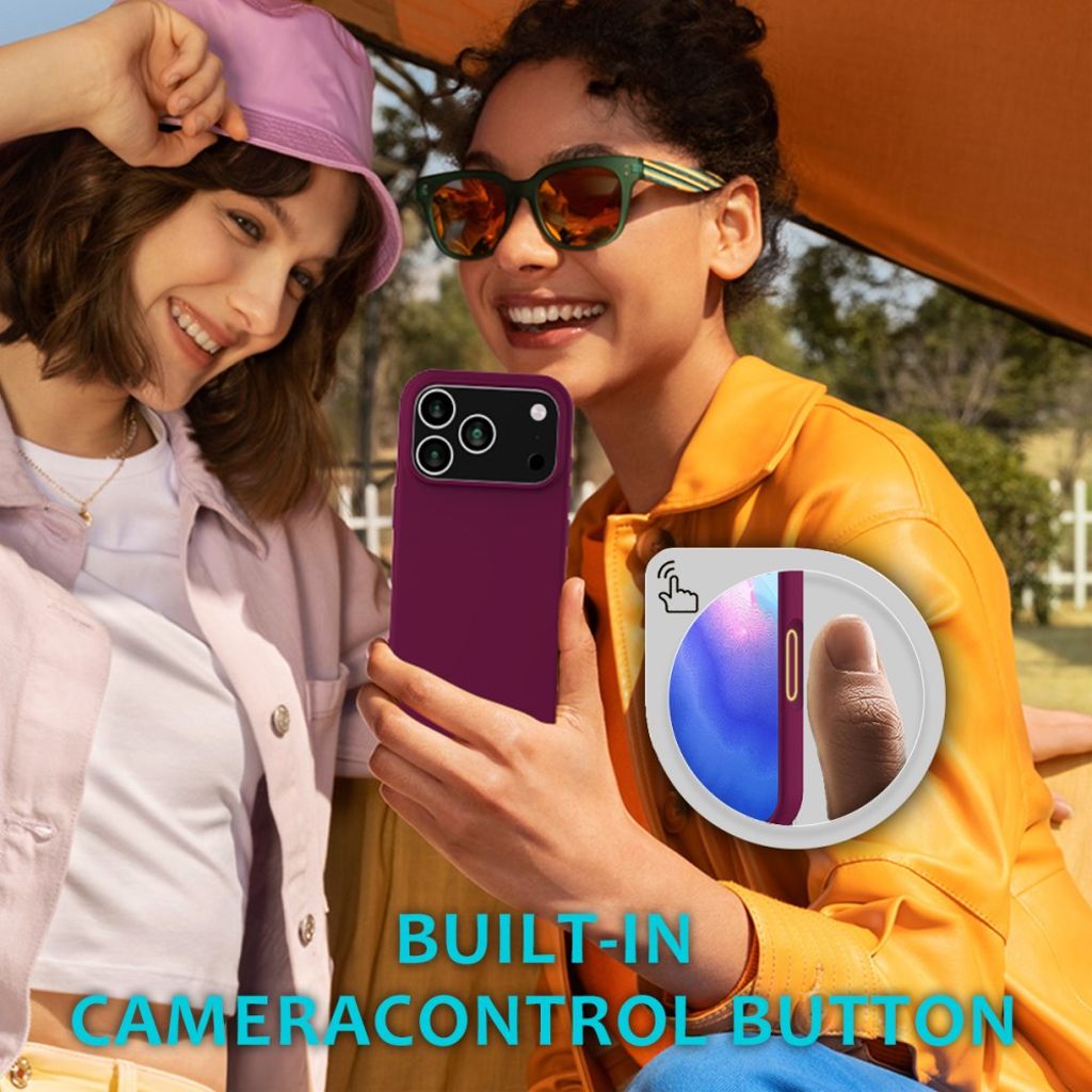 Vinrött silikonskal med mikrofiberfoder till iPhone 18 Pro och 17 Pro, bild 7