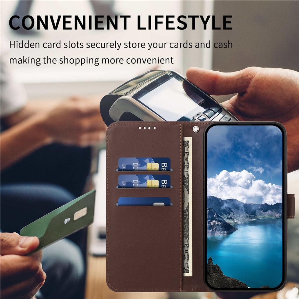 Brunt plånboksfodral med avtagbar rem till iPhone 18 Pro och 17 Pro, bild 2