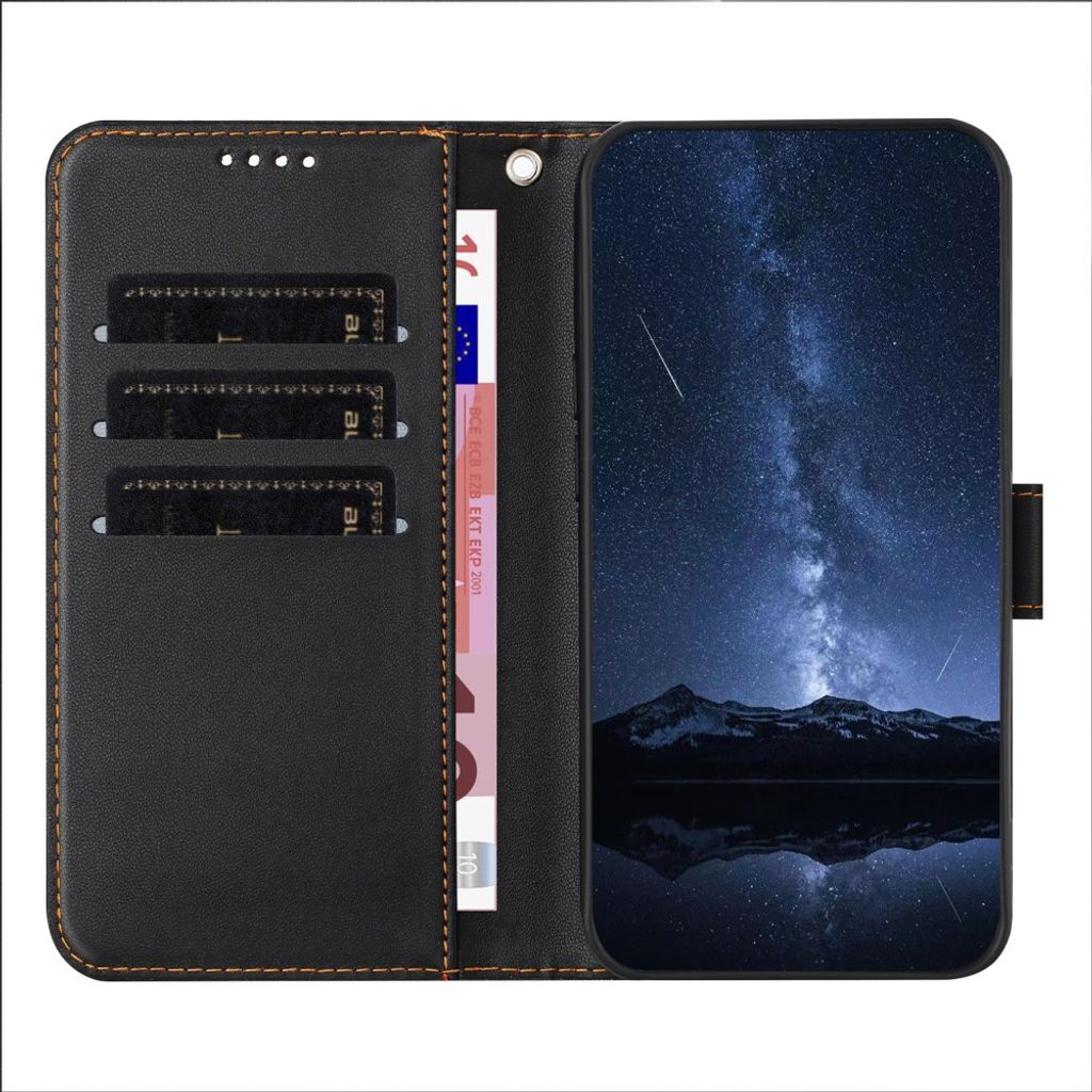 Svart plånboksfodral i PU-läder med avtagbar rem till iPhone 18 Pro/17 Pro, bild 5