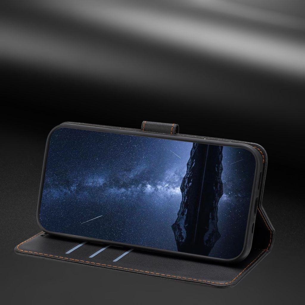Svart plånboksfodral i PU-läder med avtagbar rem till iPhone 18 Pro/17 Pro, bild 7
