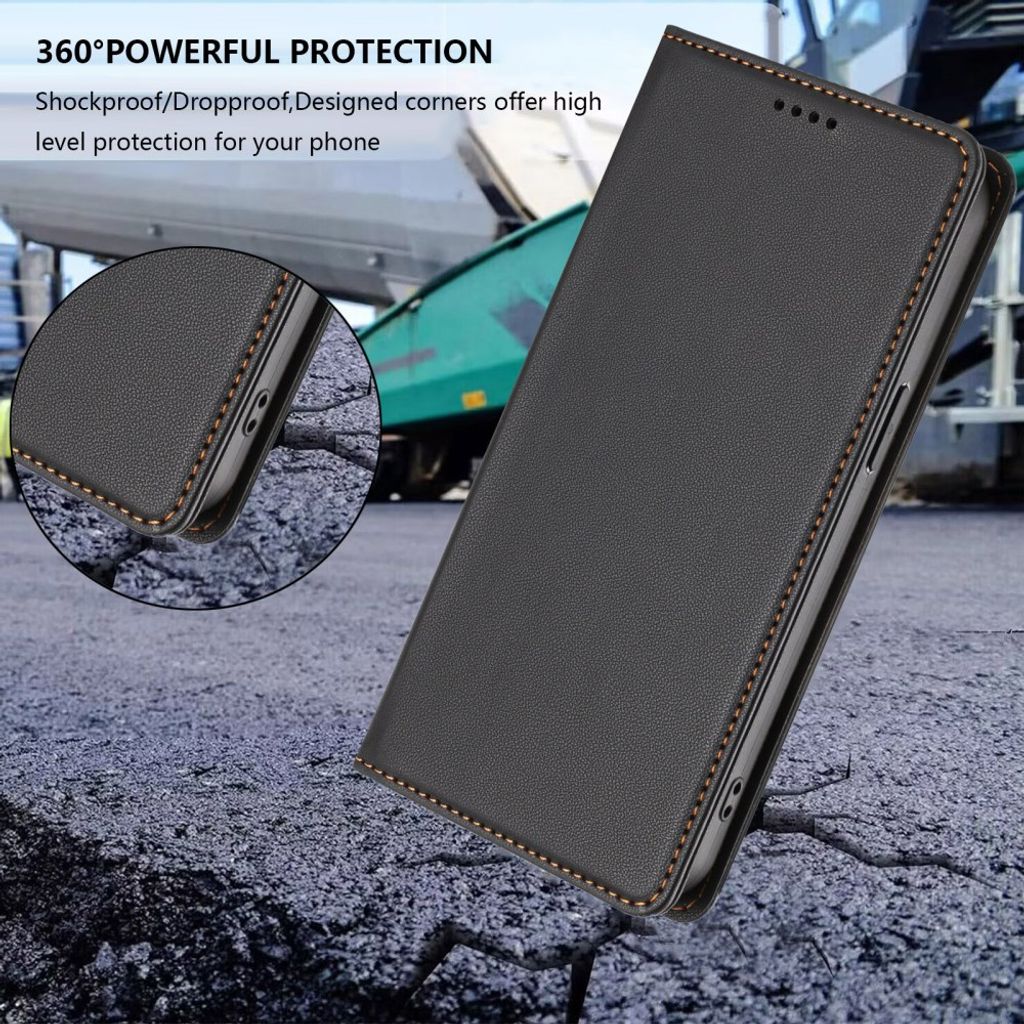 Svart plånboksfodral med RFID-skydd till iPhone 18 Pro och 17 Pro, bild 7