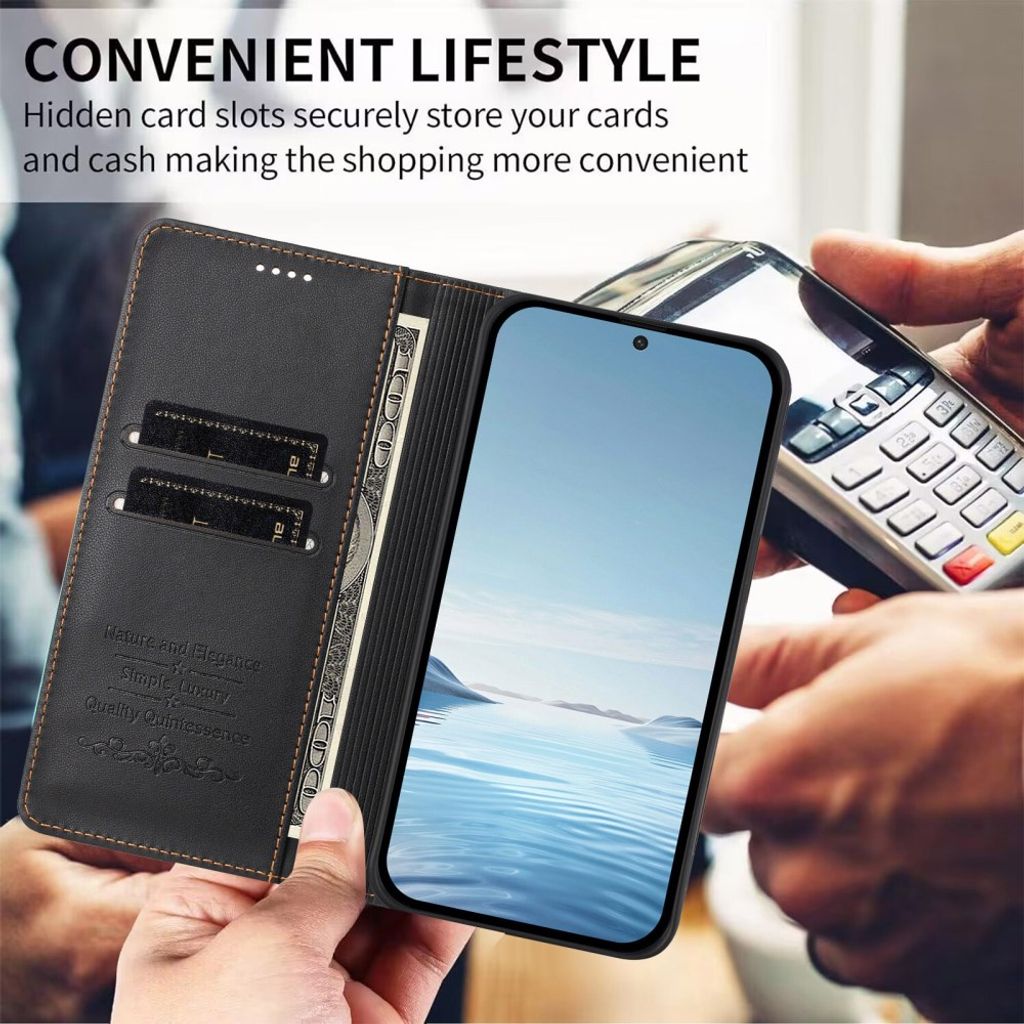 Svart plånboksfodral med RFID-skydd till iPhone 18 Pro och 17 Pro, bild 8
