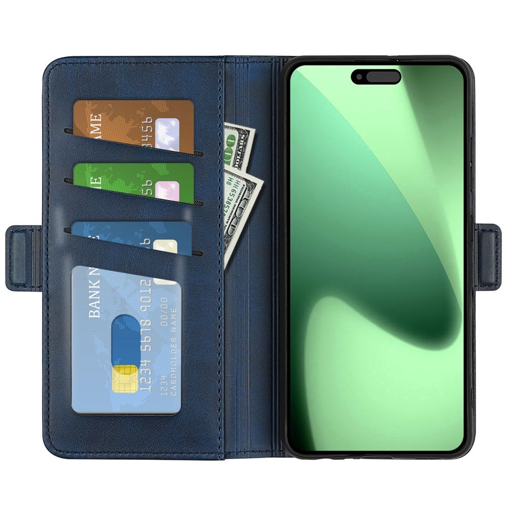 Blått plånboksfodral med dubbla magnetlås till iPhone 18 Pro och 17 Pro, bild 5