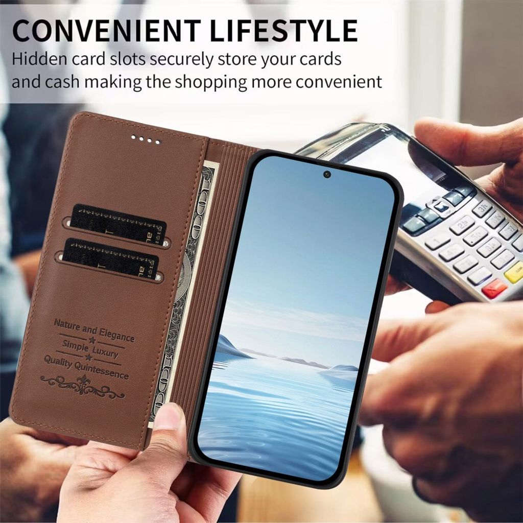 Brunt plånboksfodral med RFID-skydd till iPhone 18 Pro och 17 Pro, bild 8