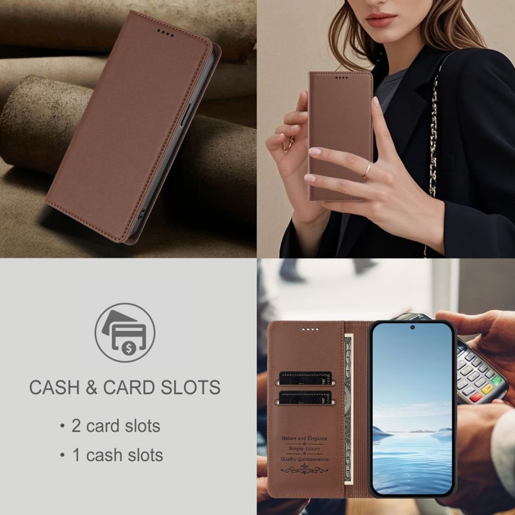Brunt plånboksfodral med RFID-skydd till iPhone 18 Pro och 17 Pro, bild 9