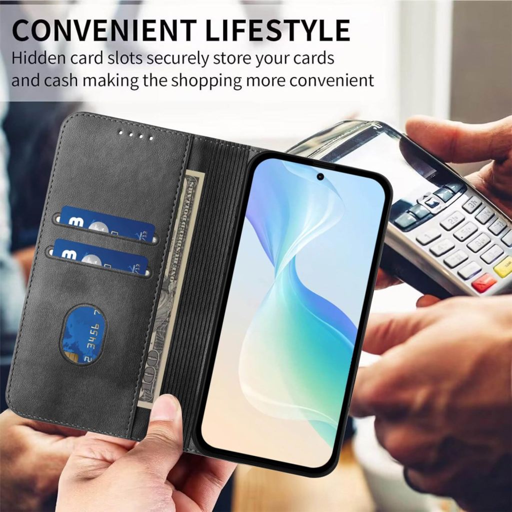 Svart retroplånbok med RFID-skydd till iPhone 18 Pro och 17 Pro, bild 9