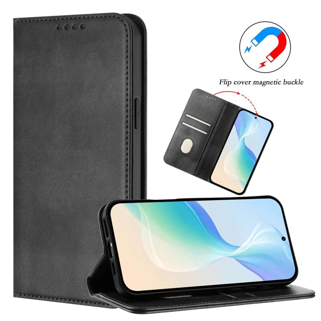 Svart retroplånbok med RFID-skydd till iPhone 18 Pro och 17 Pro, bild 4