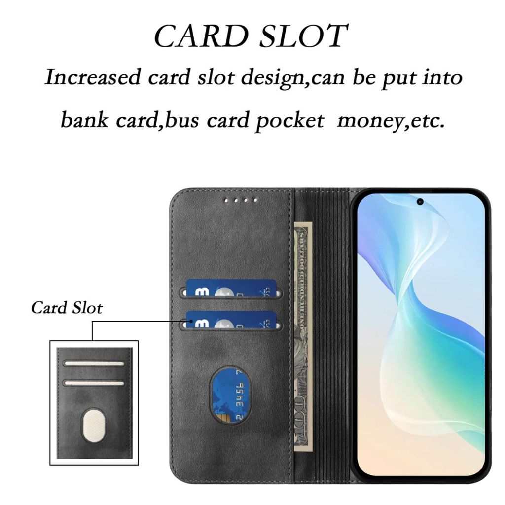 Svart retroplånbok med RFID-skydd till iPhone 18 Pro och 17 Pro, bild 6