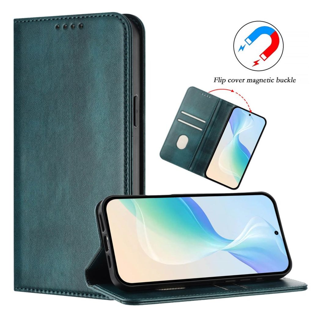 Mörkgrön retroplånbok med RFID-skydd till iPhone 18 Pro och 17 Pro, bild 4