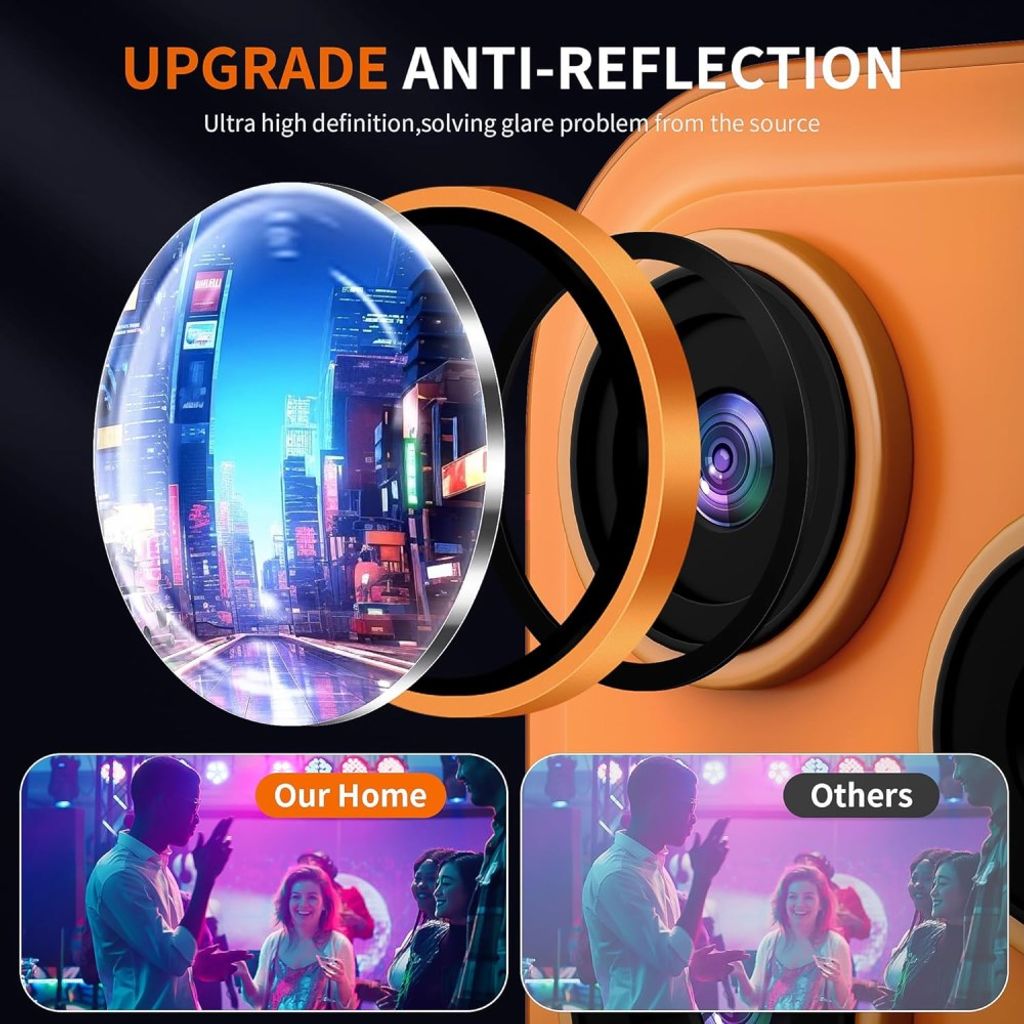 Orange kameraskydd med metallring till iPhone 18 Pro, bild 5