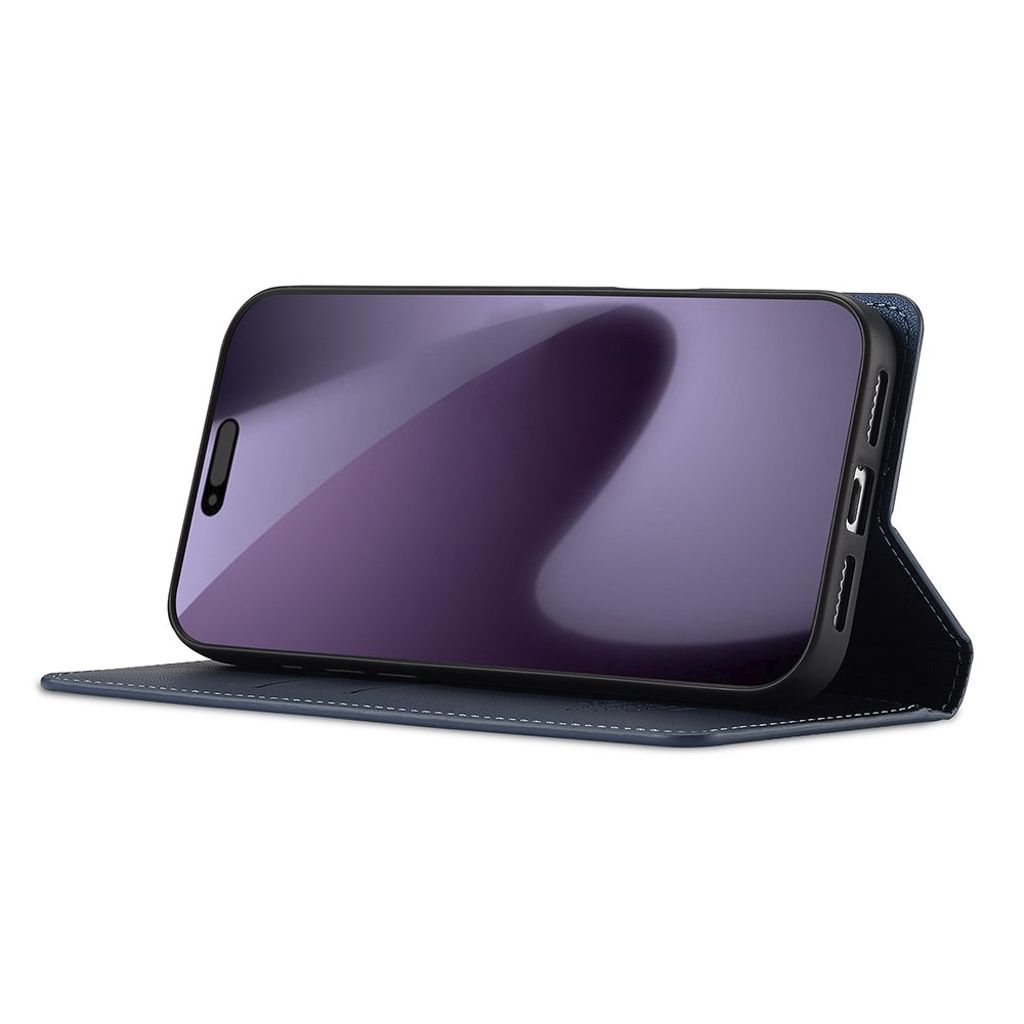 Blått plånboksfodral i PU-läder till iPhone 18 Pro och 17 Pro, bild 2