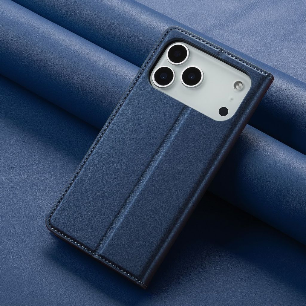 Blått plånboksfodral i PU-läder till iPhone 18 Pro och 17 Pro, bild 5