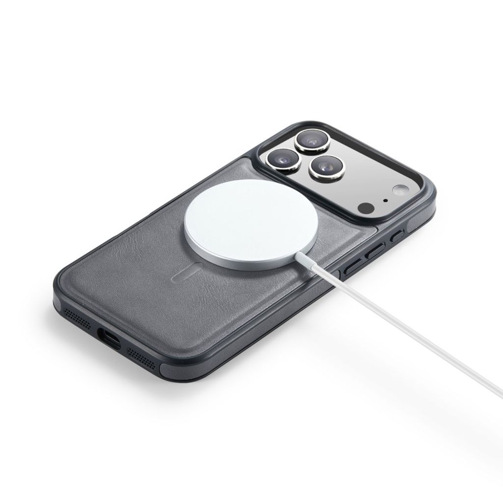 Grått MagSafe-skal i PU-läder till iPhone 18 Pro och 17 Pro, bild 5