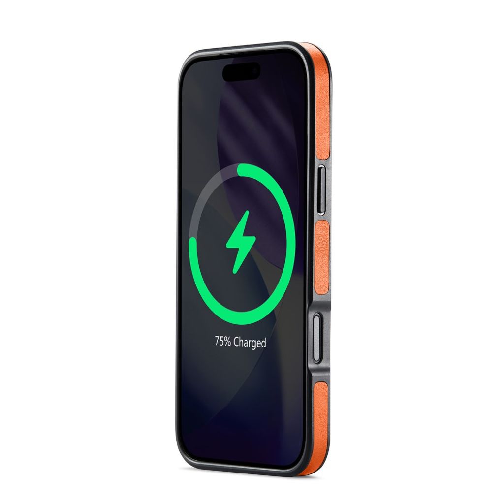 Orange MagSafe-skal i PU-läder till iPhone 18 Pro och 17 Pro, bild 2