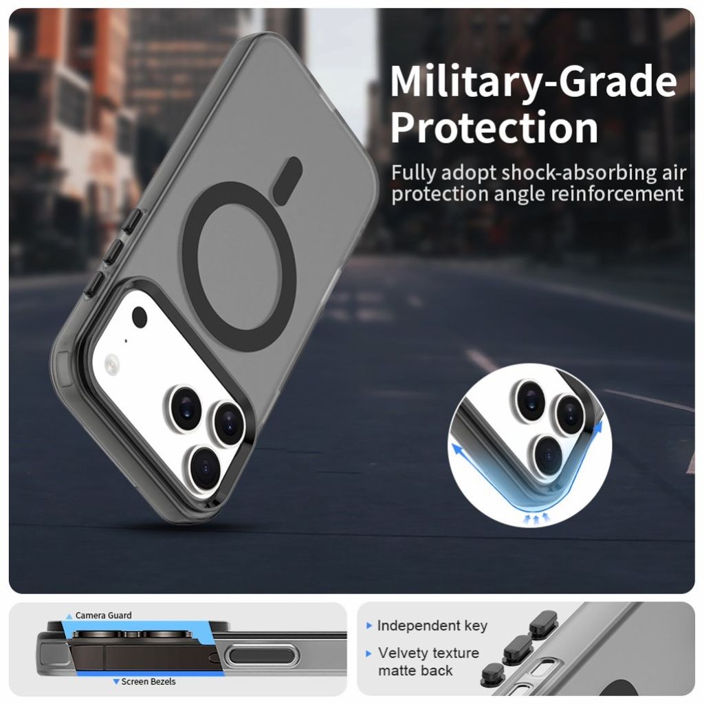 Svart slimmat MagSafe-skal med matt yta till iPhone 18 Pro och 17 Pro, bild 7
