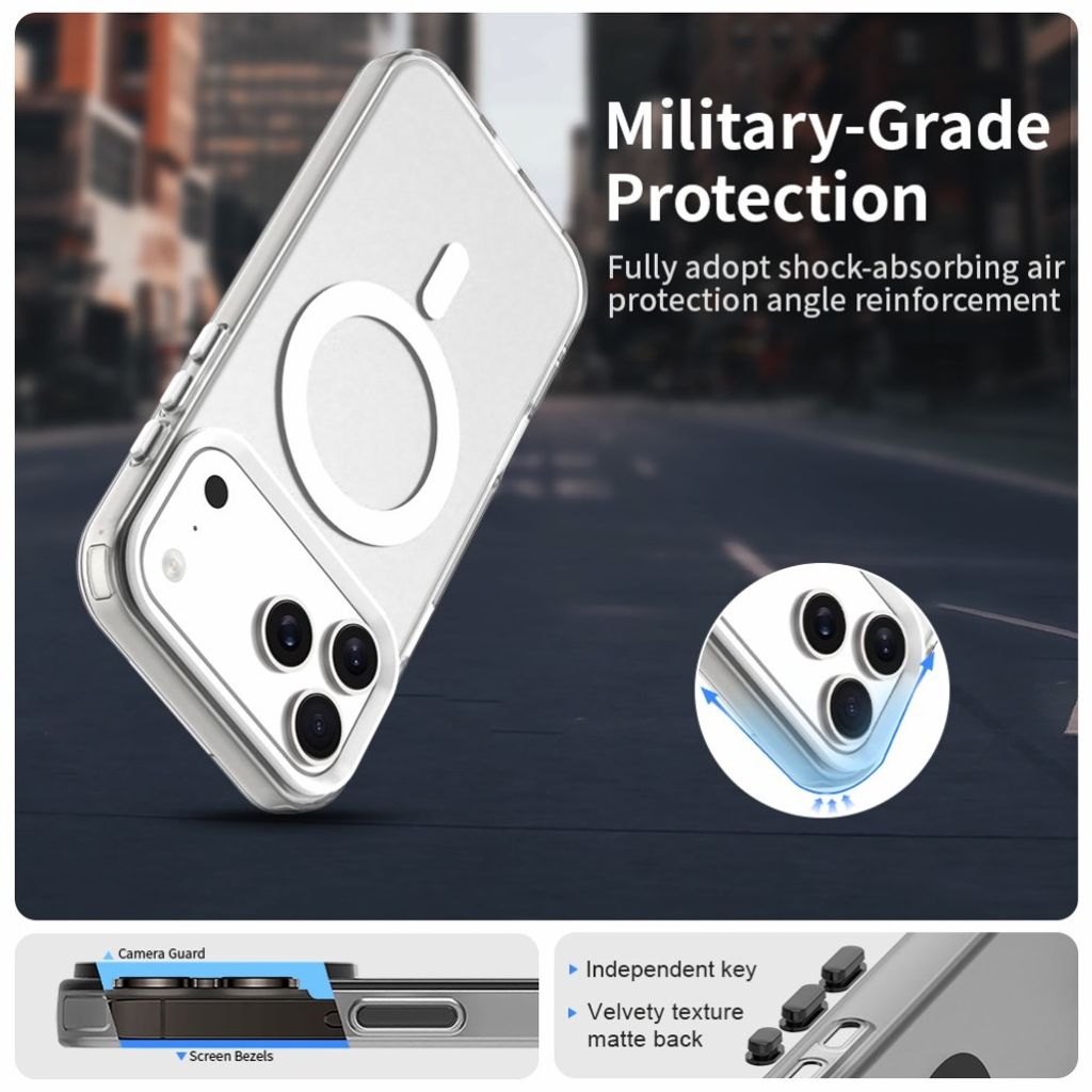 Vitt slimmat MagSafe-skal med matt yta till iPhone 18 Pro och 17 Pro, bild 7