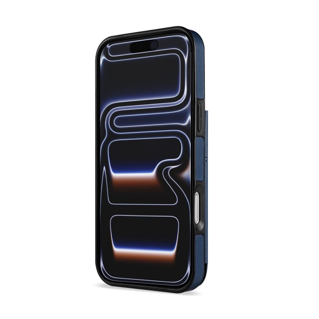Blått plånboksskal med RFID-skydd och ställ till iPhone 18 Pro och 17 Pro, bild 2
