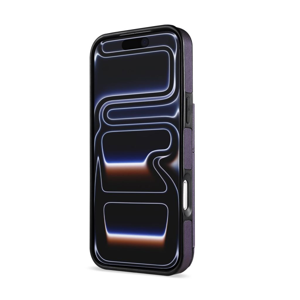 Lila plånboksskal med RFID-skydd och ställ till iPhone 18 Pro och 17 Pro, bild 2