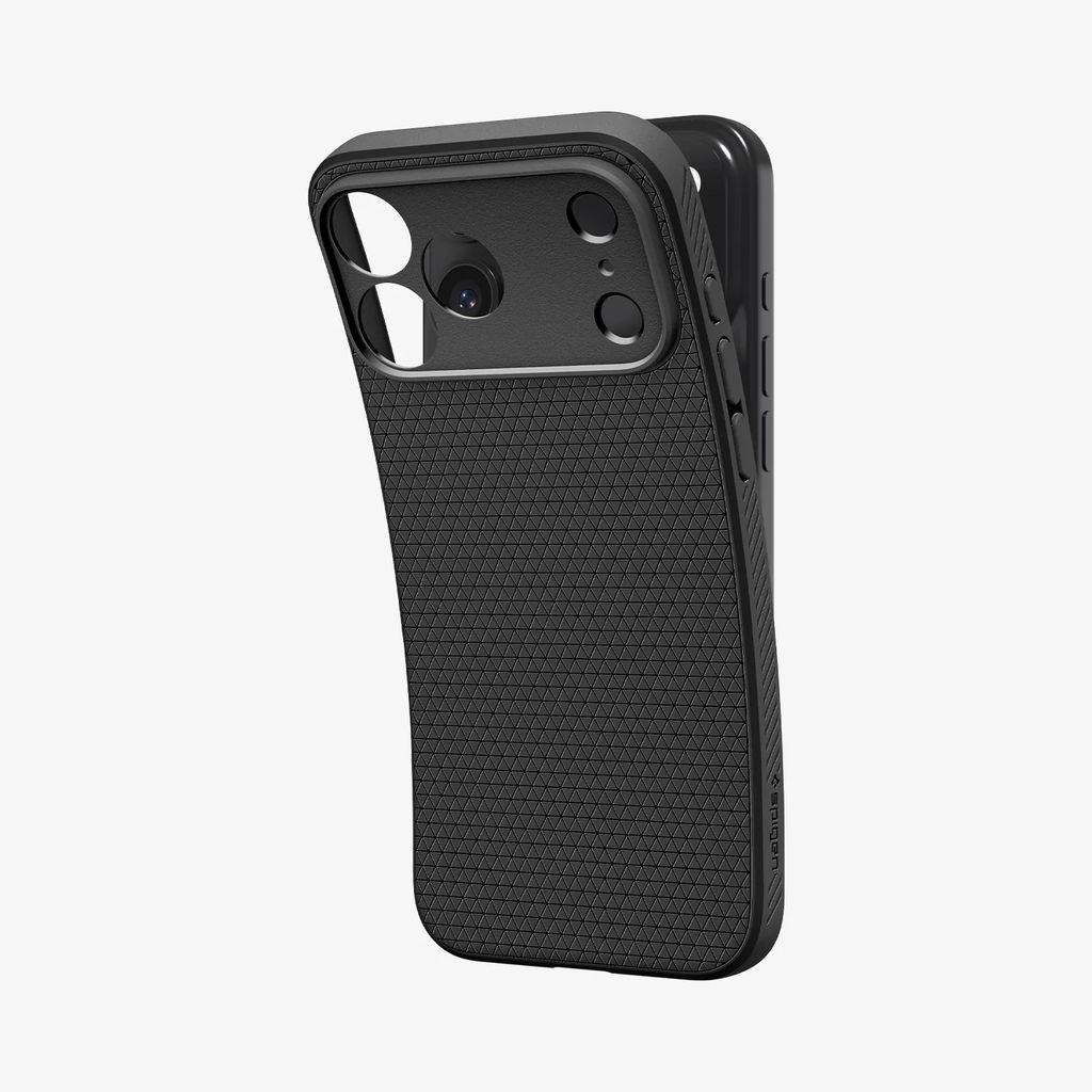 Spigen Liquid Air skal, matt svart, till iPhone 18 Pro och 17 Pro, bild 3