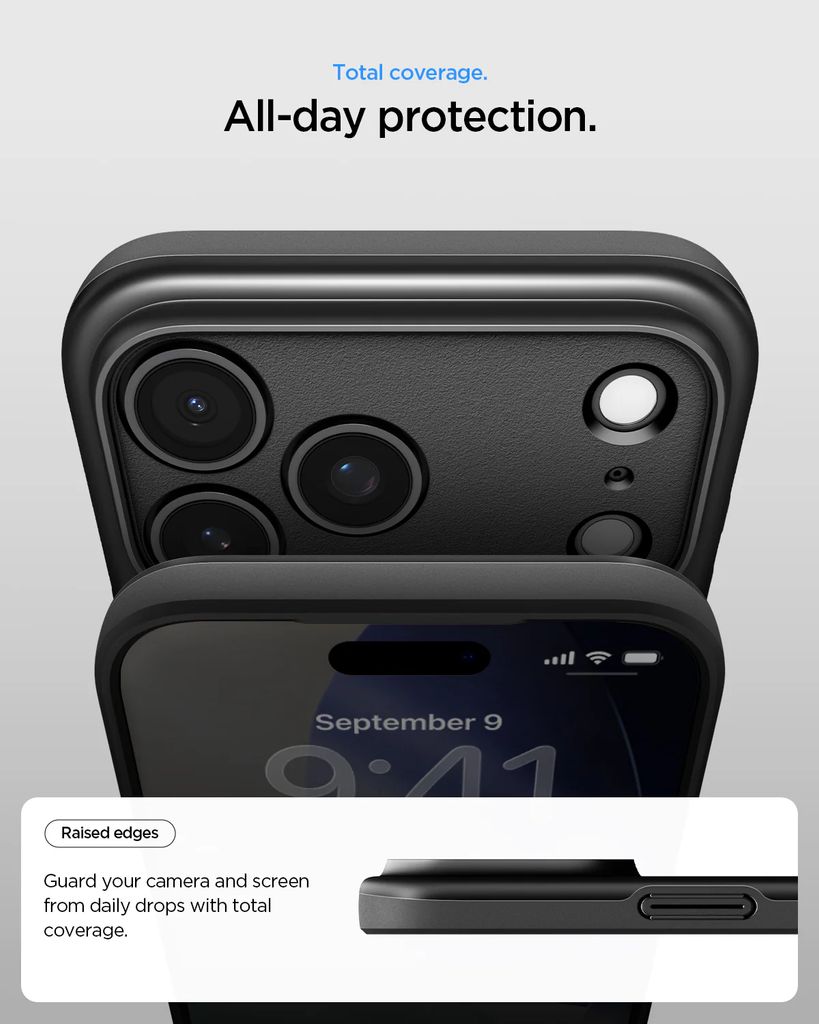 Spigen Thin Fit MagFit skal, svart, till iPhone 18 Pro och 17 Pro, bild 2