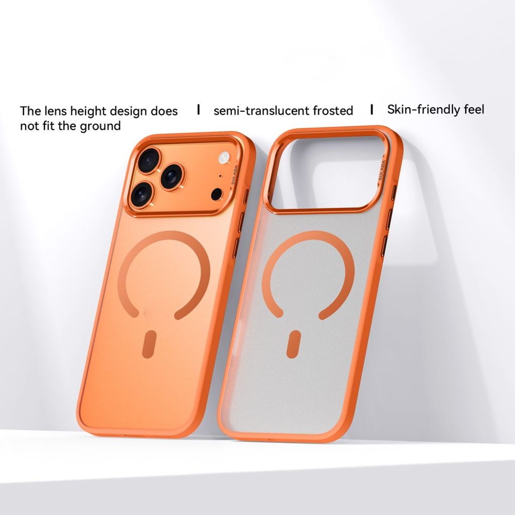 Halvgenomskinligt MagSafe-skal, orange, till iPhone 18 Pro och 17 Pro, bild 2