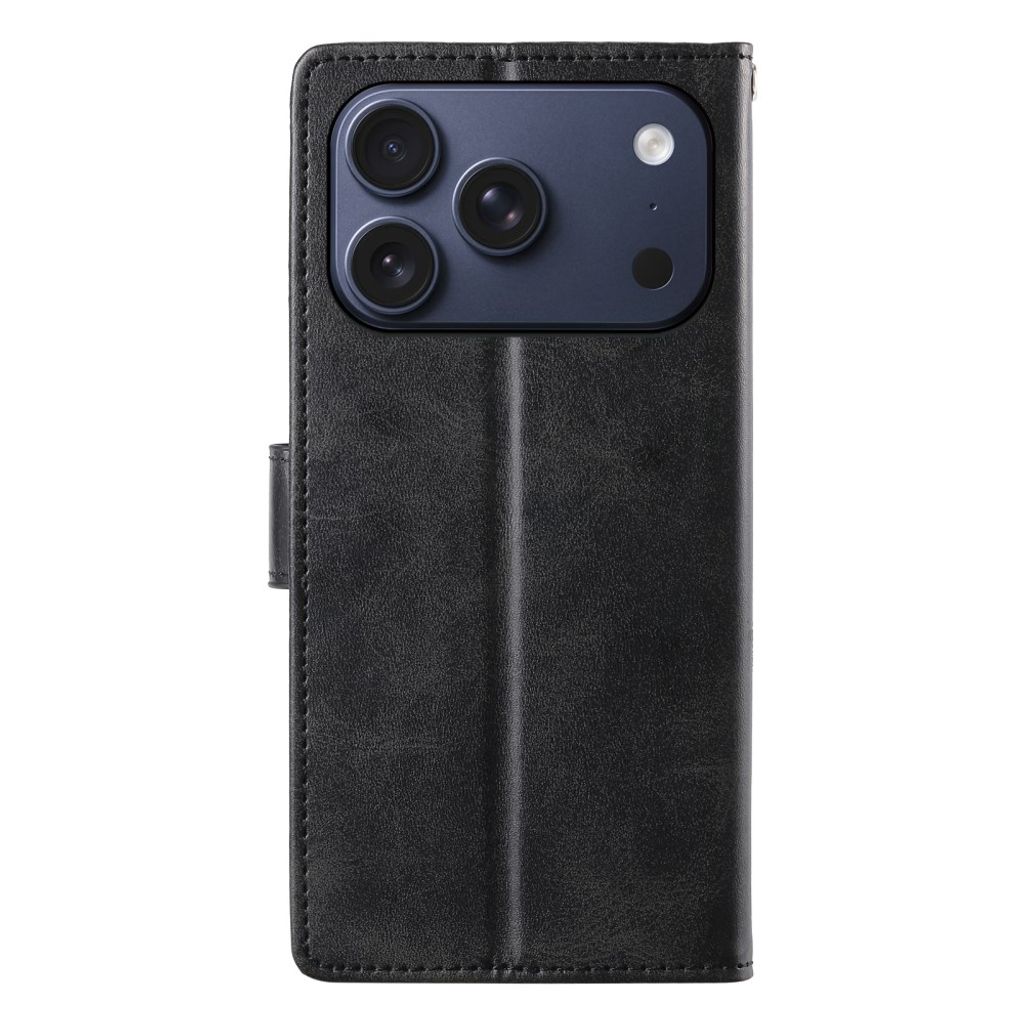 Plånboksfodral med ställ och handledsrem, svart, till iPhone 18 Pro och 17 Pro, bild 12