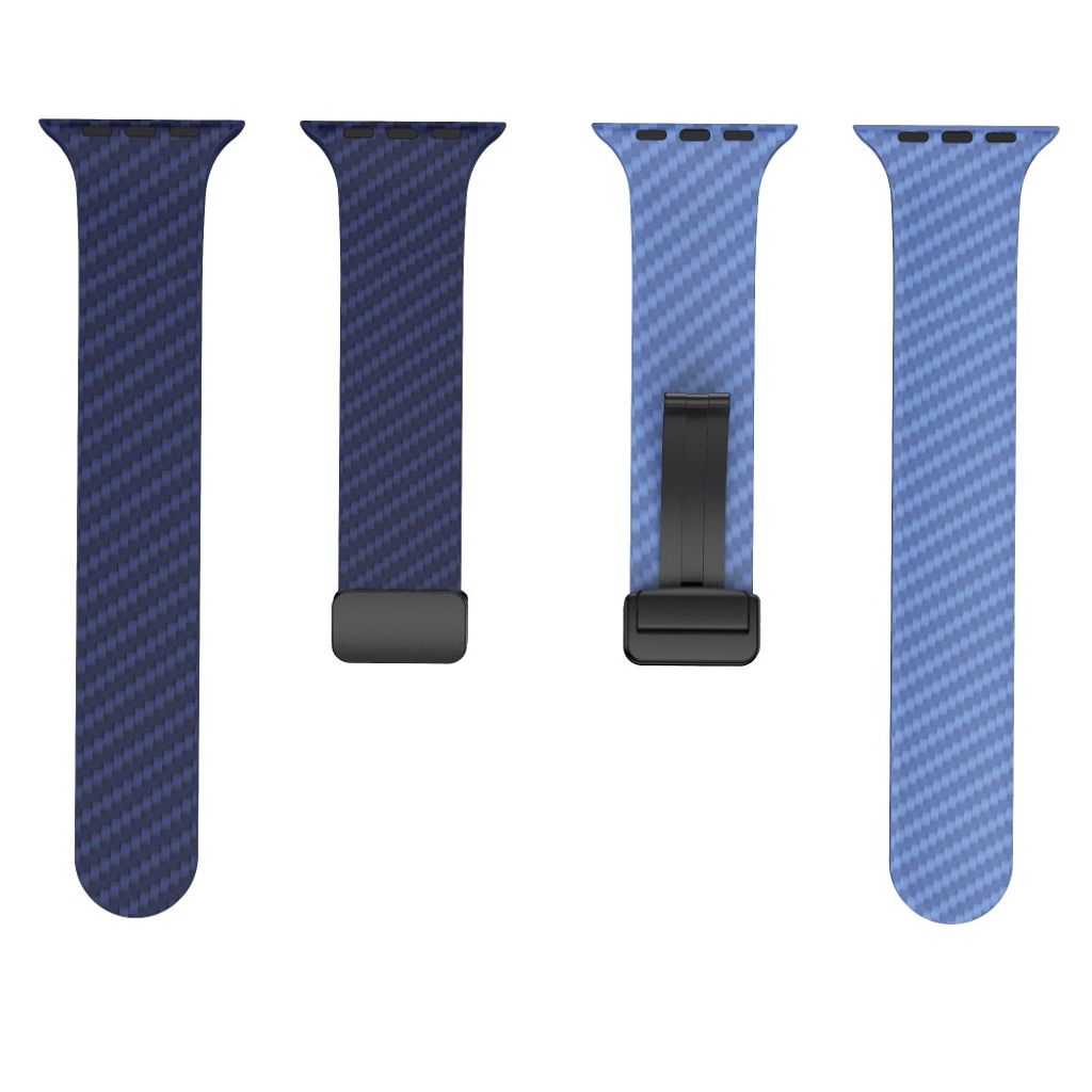 Apple Watch armband 42/44/45/46/49 mm, magnetlås, blå, svart lås, bild 5