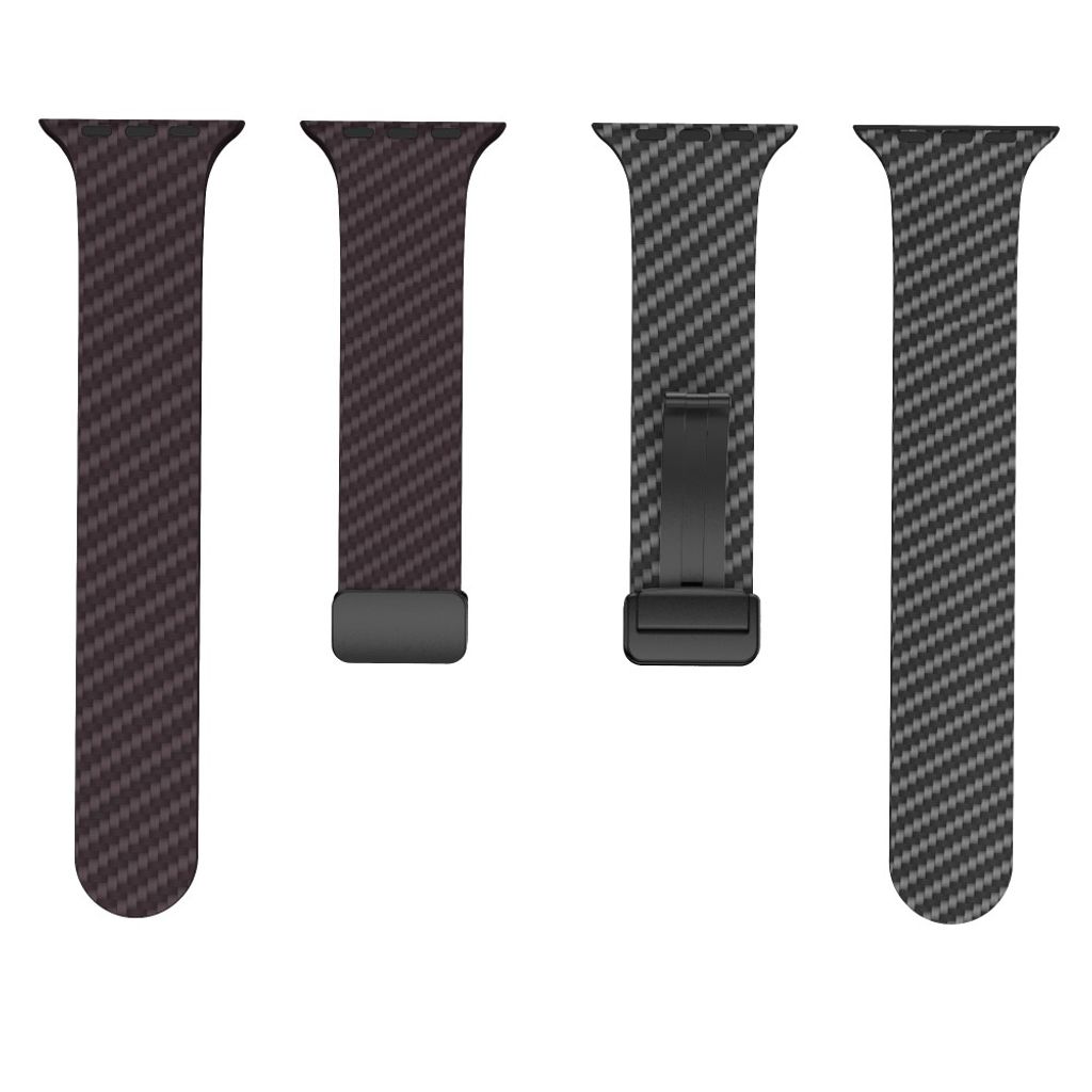 Apple Watch armband 42/44/45/46/49 mm, magnetlås, mörkbrun/svart, svart lås, bild 5