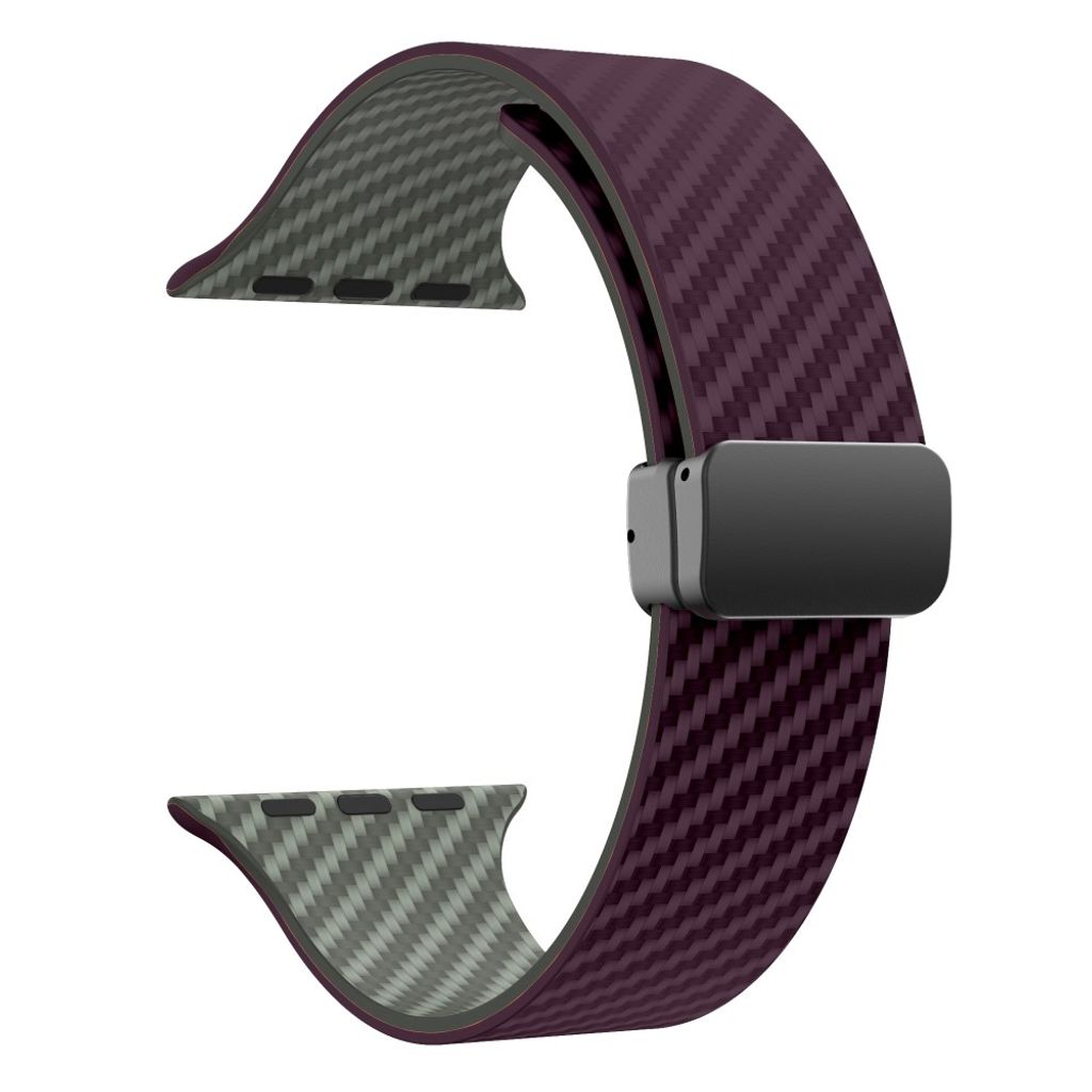 Apple Watch armband 42/44/45/46/49 mm, magnetlås, lila/grå, svart lås, bild 3