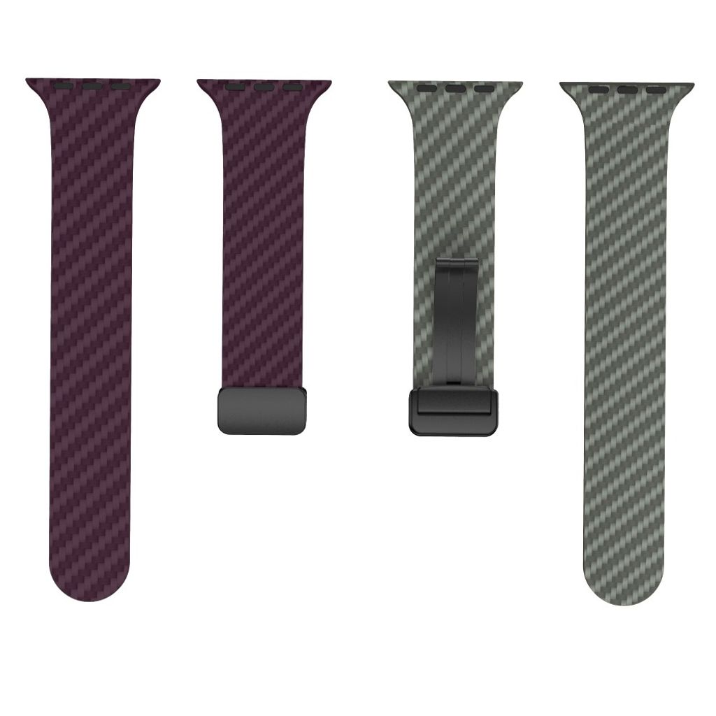 Apple Watch armband 42/44/45/46/49 mm, magnetlås, lila/grå, svart lås, bild 5