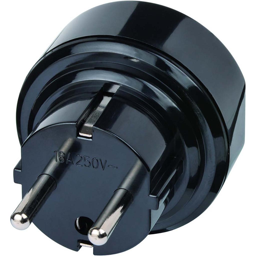 Brennenstuhl reseadapter UK till EU, jordad, 13 A, svart, bild 2