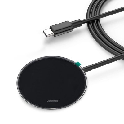 Trådlös Laddare 15W Aluminum stöder QuickCharge 3.0 - Svart