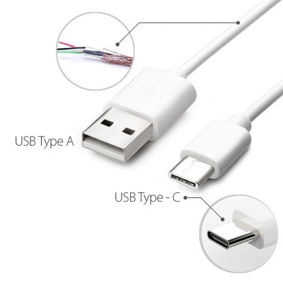 USB-C Kabel 2M - Vit, bild 3