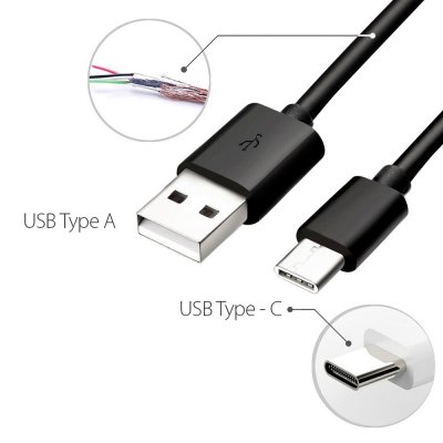USB-C Kabel 2M - Svart, bild 3