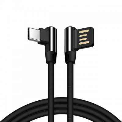 USB-C Kabel - Ladd- och synkkabel Typ-C Bekväm Utformning - Svart