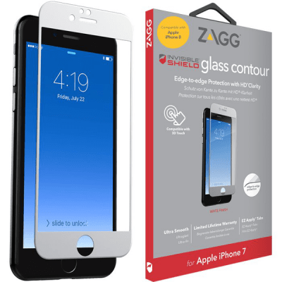 Zagg InvisibleSHIELD iPhone 7/8 Skärmskydd - Vit